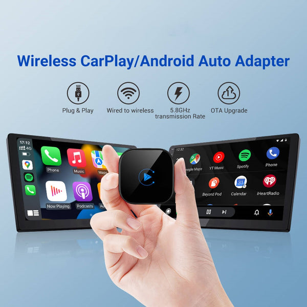 🎃🎃Halloween Sale-33%OFF & Upgrades🥇Wireless CarPlay/Android auto 2 in 1 adapter